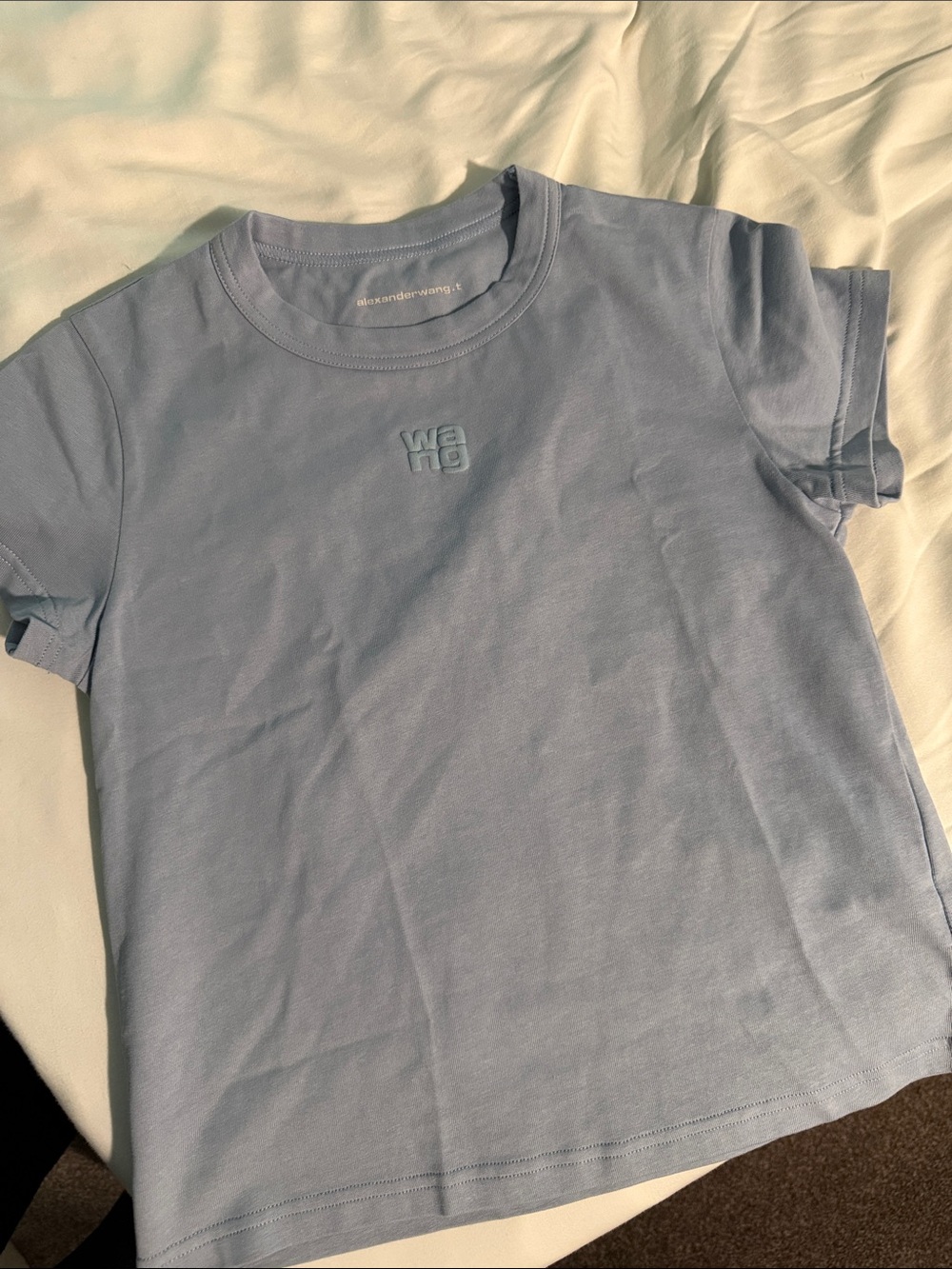 Alexander Wang Light Blue Short Sleeve Logo Tee